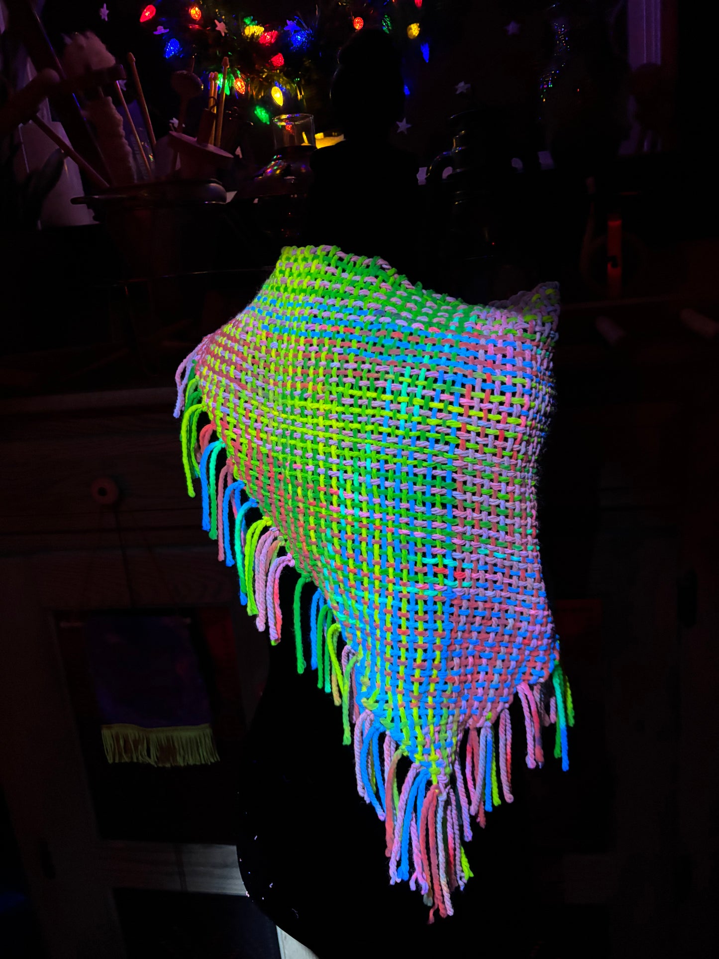 Cowl neck mini shawl