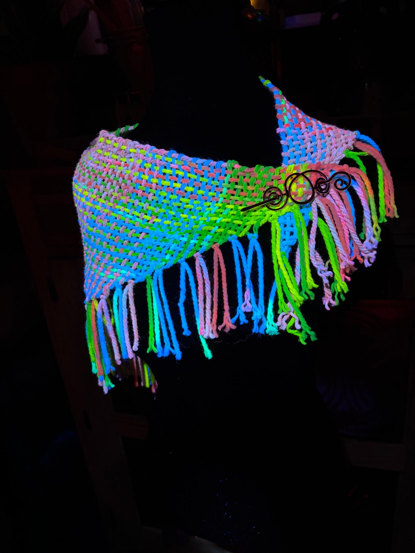 Cowl neck mini shawl
