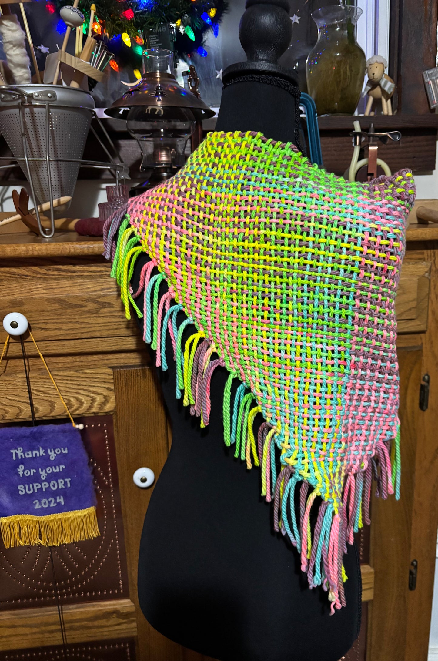Cowl neck mini shawl