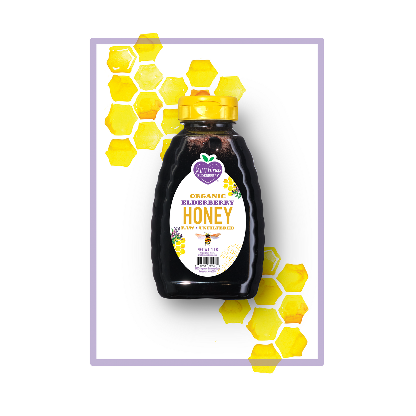 Elderberry Infused Honey Jar